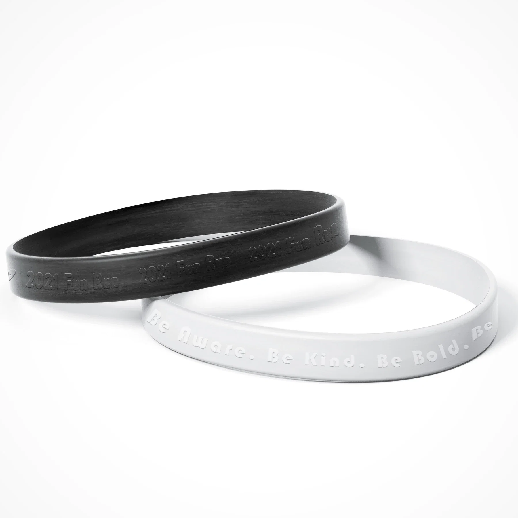 Debossed Silicone Bracelets 5mm
