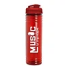 Slim Fit Bottle with Flip-Top Lid (24 oz.) in Transparent Red