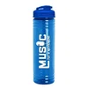 Slim Fit Bottle with Flip-Top Lid (24 oz.) in Transparent Blue