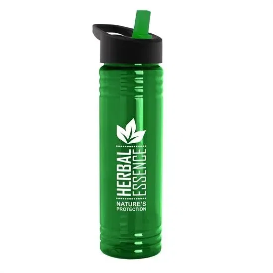 Slim Fit RPET Bottle with Flip-Straw Lid (24 oz.)
