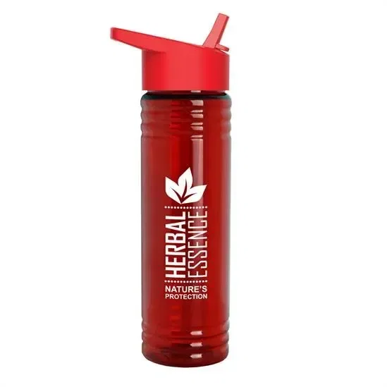 Slim Fit RPET Bottle with Flip-Straw Lid (24 oz.) — view 3