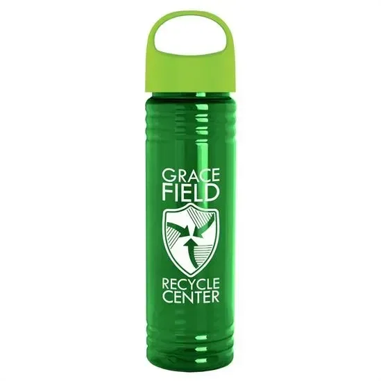 Slim Fit RPET Bottle with Oval Crest Lid (24 oz.) — view 10