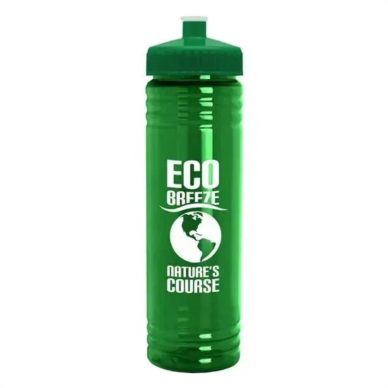 Slim Fit RPET Bottle with Push-Pull Lid (24 oz.) — view 3