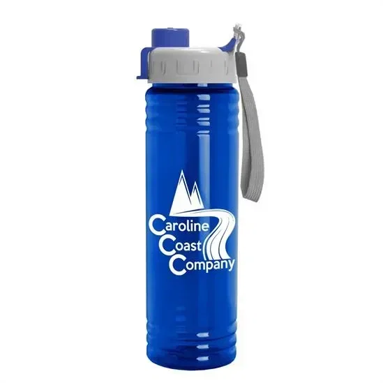 Slim Fit RPET Bottle with Quick-Snap Lid (24 oz.)