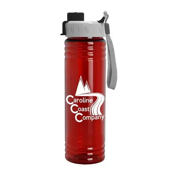 Slim Fit RPET Bottle with Quick-Snap Lid (24 oz.) — view 2