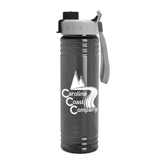 Slim Fit RPET Bottle with Quick-Snap Lid (24 oz.) — view 3