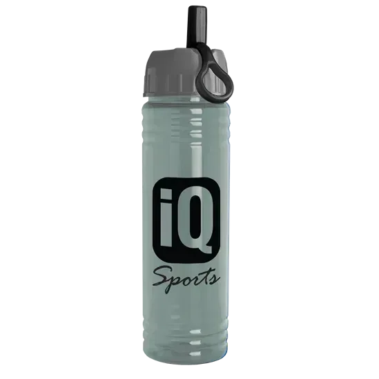 Slim Fit RPET Bottle with Ring-Straw Lid (24 oz.) — view 10