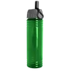 Slim Fit RPET Bottle with Ring-Straw Lid (24 oz.) in Transparent Green