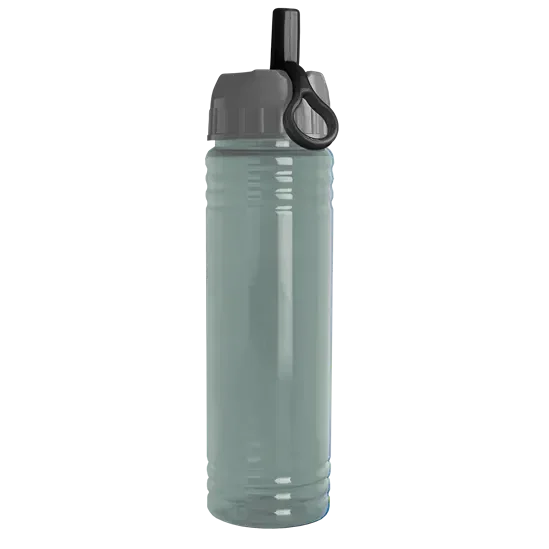 Slim Fit RPET Bottle with Ring-Straw Lid (24 oz.) — view 7