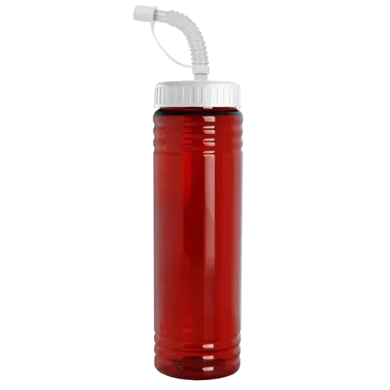 Slim Fit RPET Bottle with Straw Lid  (24 oz.) — view 3