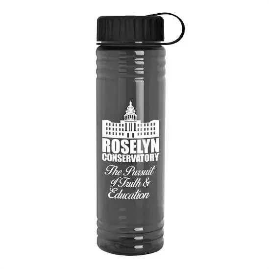 Slim Fit RPET Bottle with Tethered Lid (24 oz.)