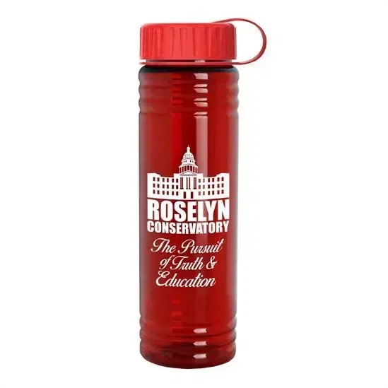 Slim Fit RPET Bottle with Tethered Lid (24 oz.) — view 2
