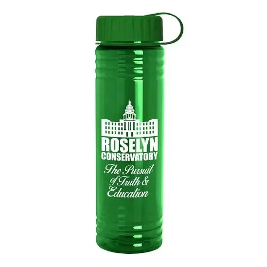 Slim Fit RPET Bottle with Tethered Lid (24 oz.) — view 3