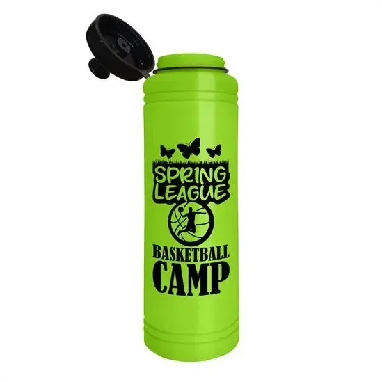 Slim Line Bottle with Tethered Push-Pull Lid (25 oz.) — view 2
