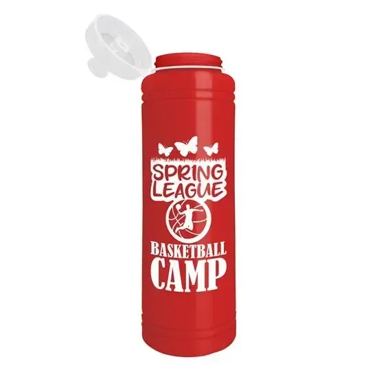 Slim Line Bottle with Tethered Push-Pull Lid (25 oz.) — view 3