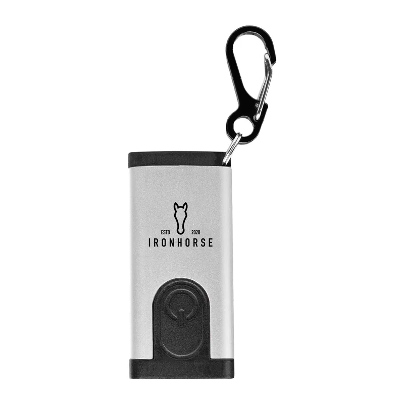Clip on the reverse holding the lamp to a pocket