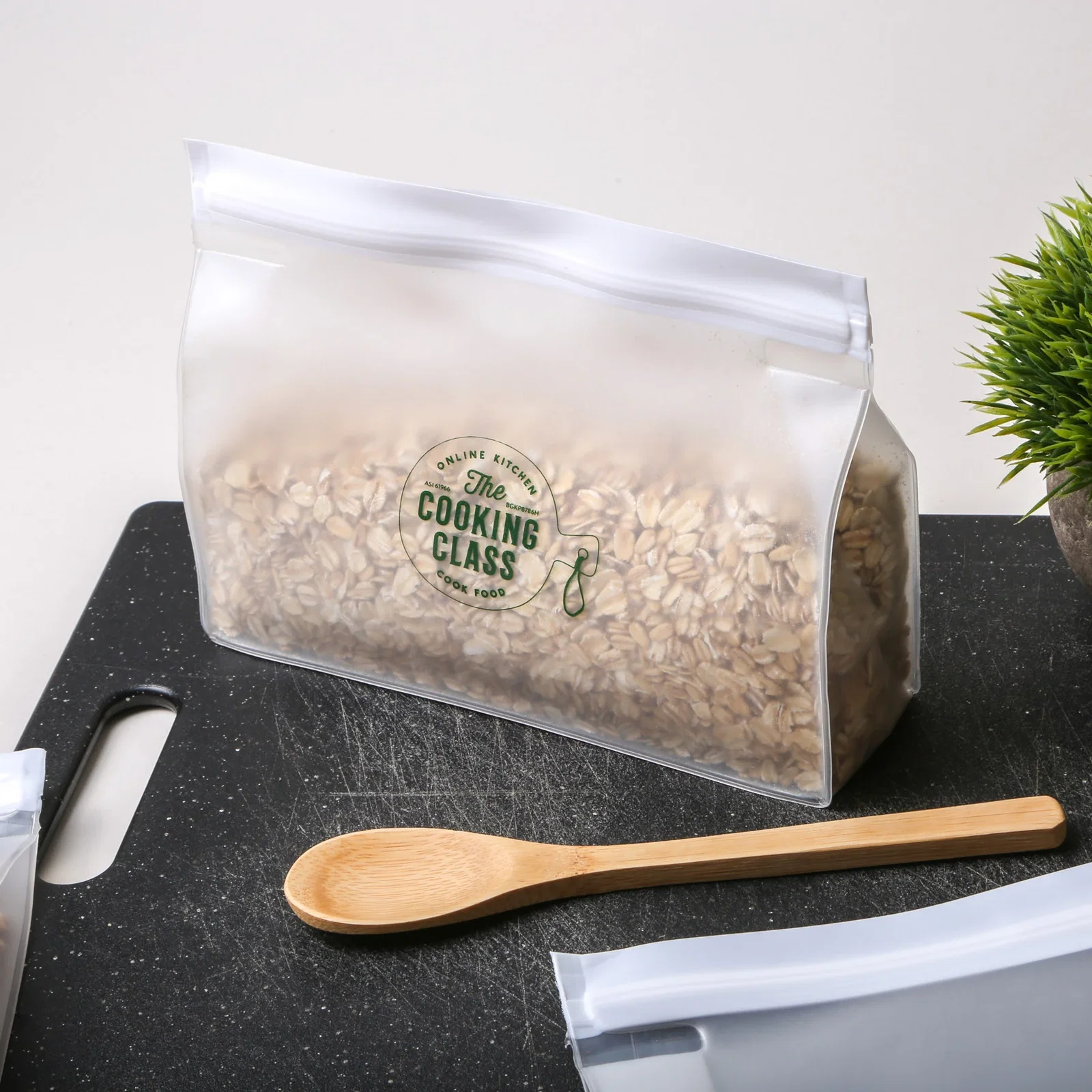 SlipZip Horizontal Gusseted Reusable Storage Bag — view 2