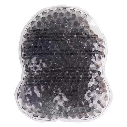 Custom branded sloth Aqua Pearls hot and cold pack, front view of promotional gel therapy pack