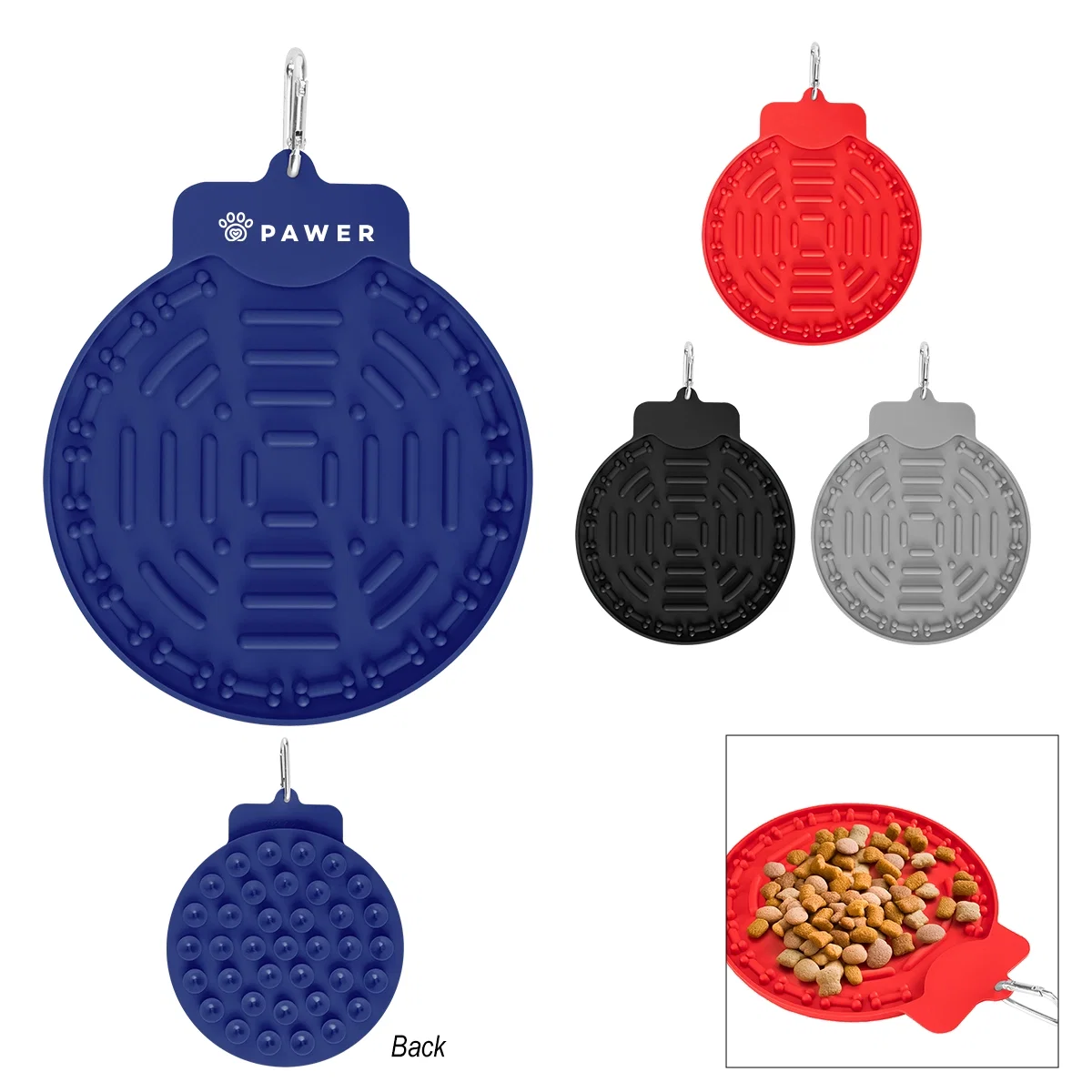 Slow feeder lick mat for pets shown lying flat