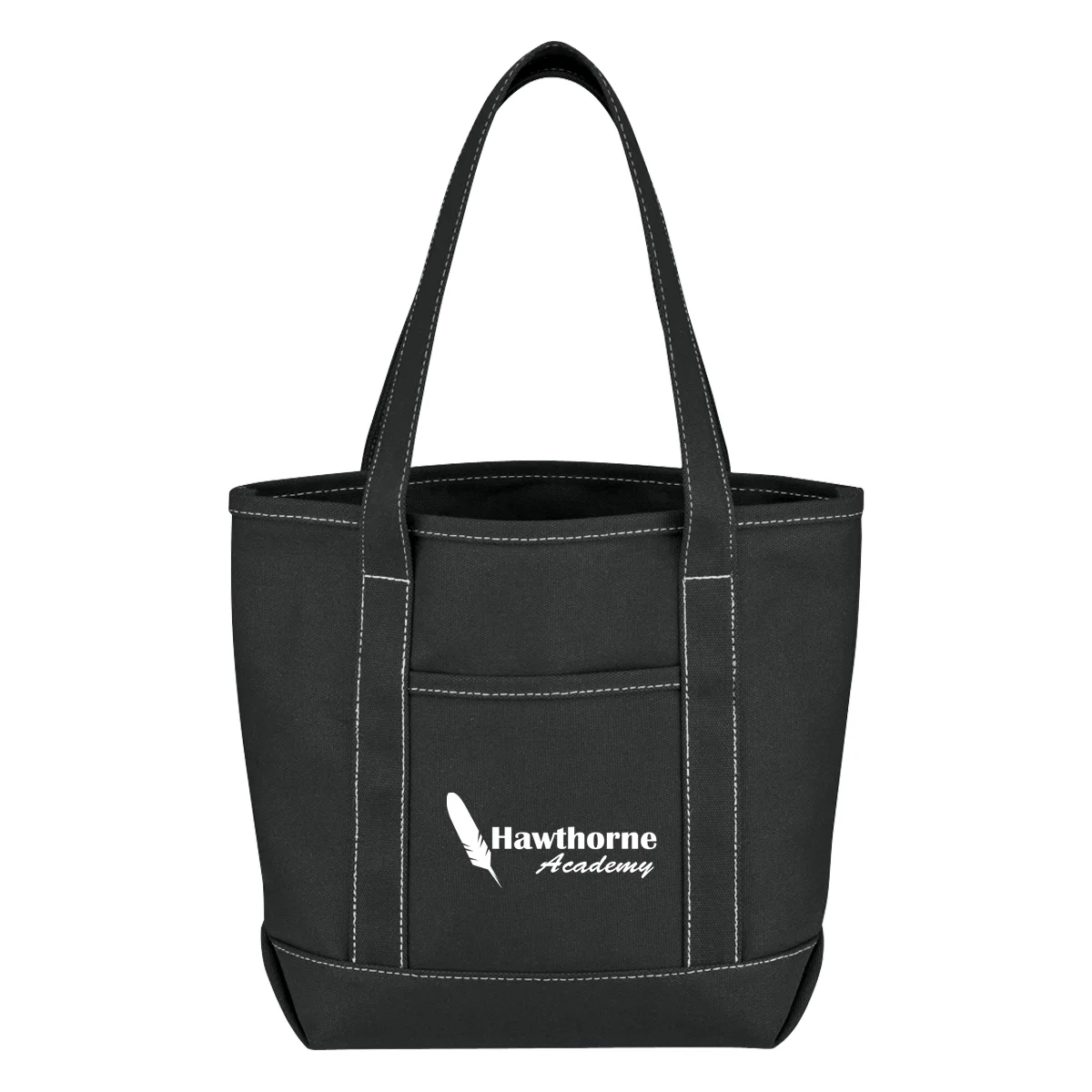 Medium version of the canvas bag displayed upright