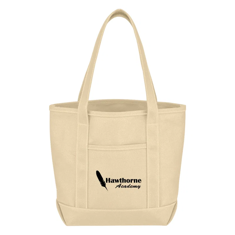Small Cotton Canvas Yacht Tote Bag — view 11
