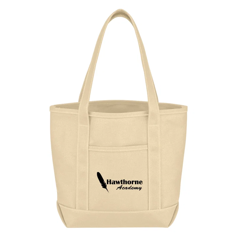 Small Cotton Canvas Yacht Tote Bag — view 2