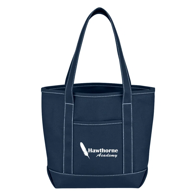 Small Cotton Canvas Yacht Tote Bag — view 3
