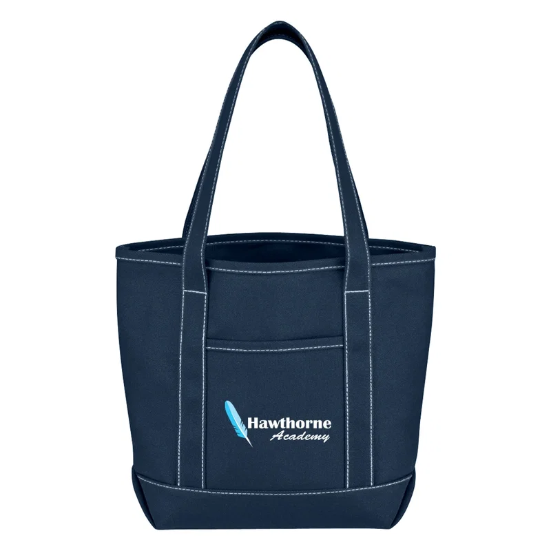 Small Cotton Canvas Yacht Tote Bag — view 9