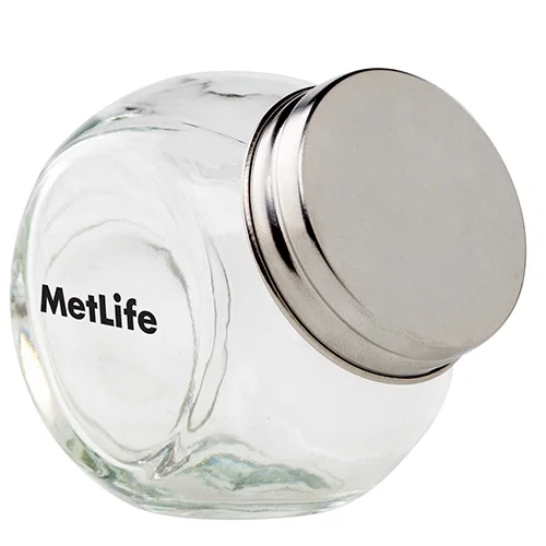 Small Glass Canister Jar with Lid — view 2