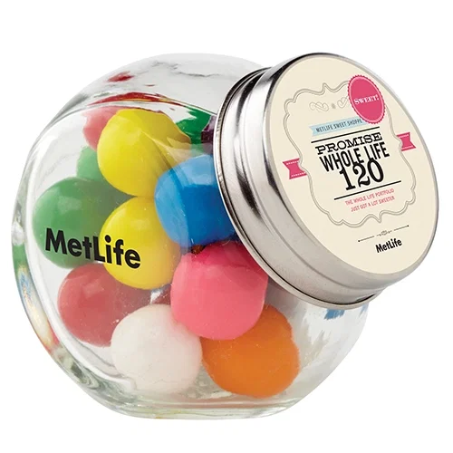 Small Glass Canister Jar with Lid — view 3