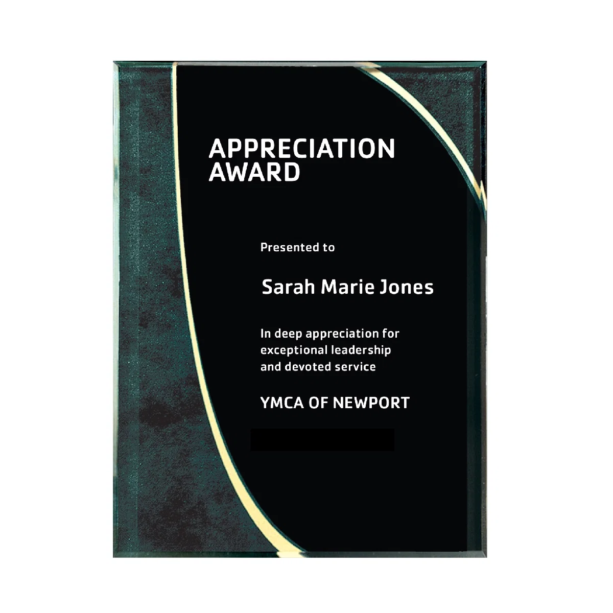 Halley award plaque available in small and medium sizes
