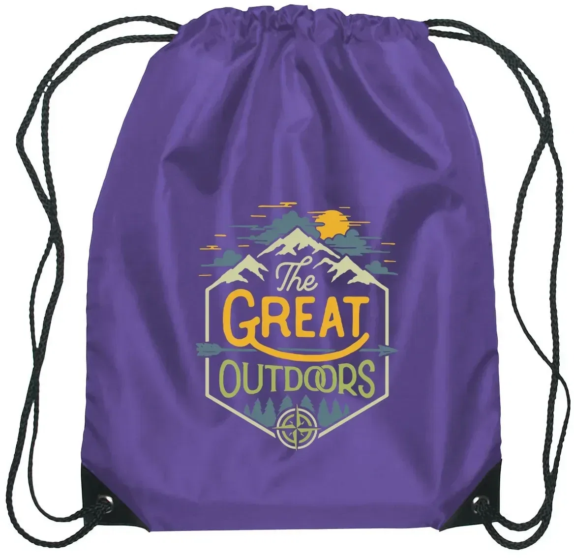 Small drawstring sports pack for gym, school and team giveaways