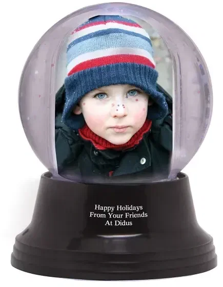 Imprinted Small Light Up Snowglobe
