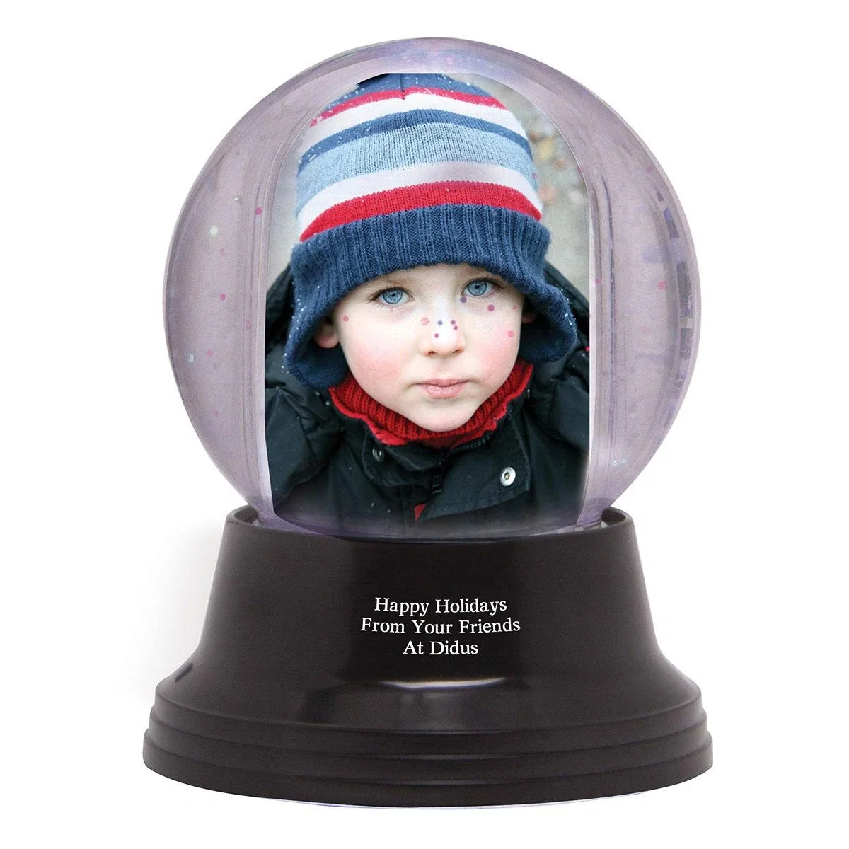 Imprinted Small Light Up Snowglobe — view 2