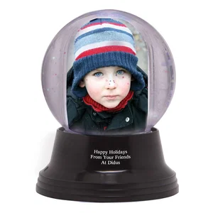 Imprinted Small Light Up Snowglobe