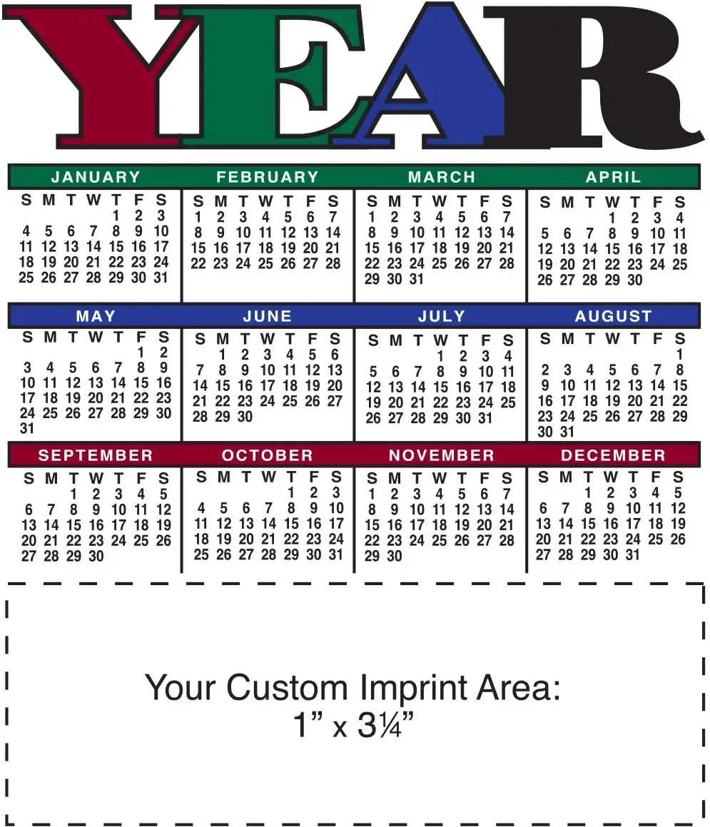 Personalized Magnetic Calendar (Small) — view 4