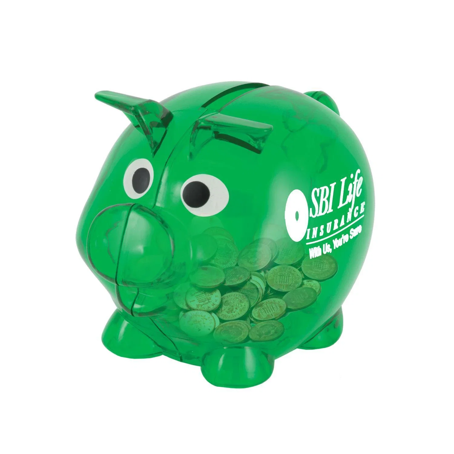 Small Piggy Bank — Green — view 2