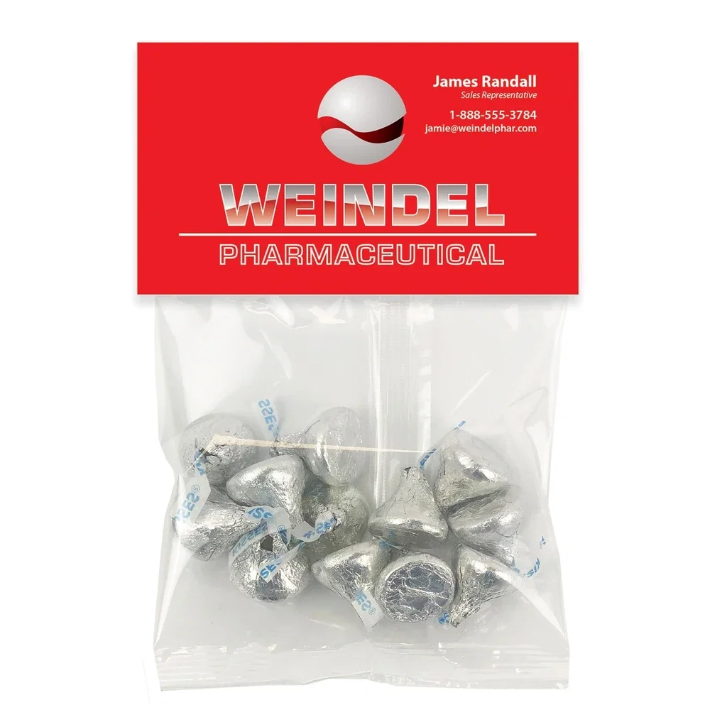 Small Snack Bag with Header Card Premium Fill — Candy Fill: Hershey's™ Kisses™