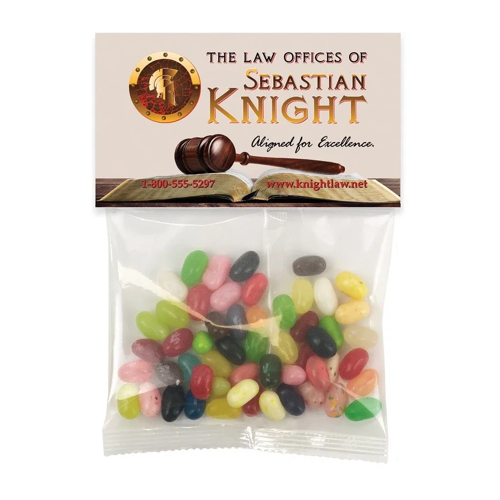Small Snack Bag with Header Card Premium Fill — Candy Fill: Jelly Belly™ Candy — view 2