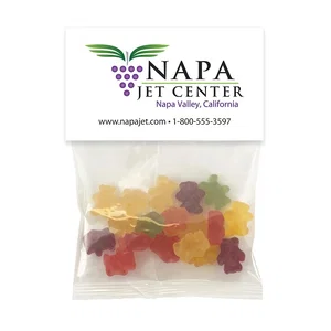 Header Card Snack Bag with Ten Candy Fills, 5" x 5", Full-Color Imprint