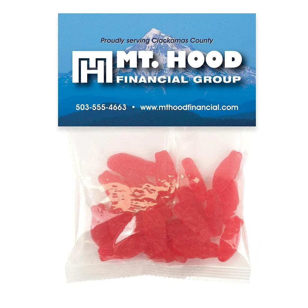 Small Snack Bag with Header Card Standard Fill — Candy Fill: Swedish Fish™ — view 2