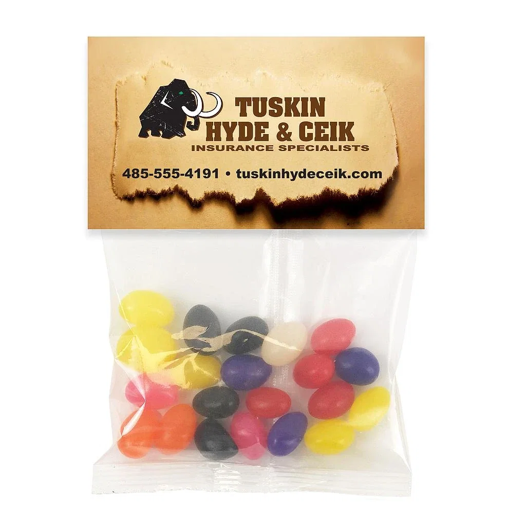 Small Snack Bag with Header Card Standard Fill — Candy Fill: Jelly Beans — view 3