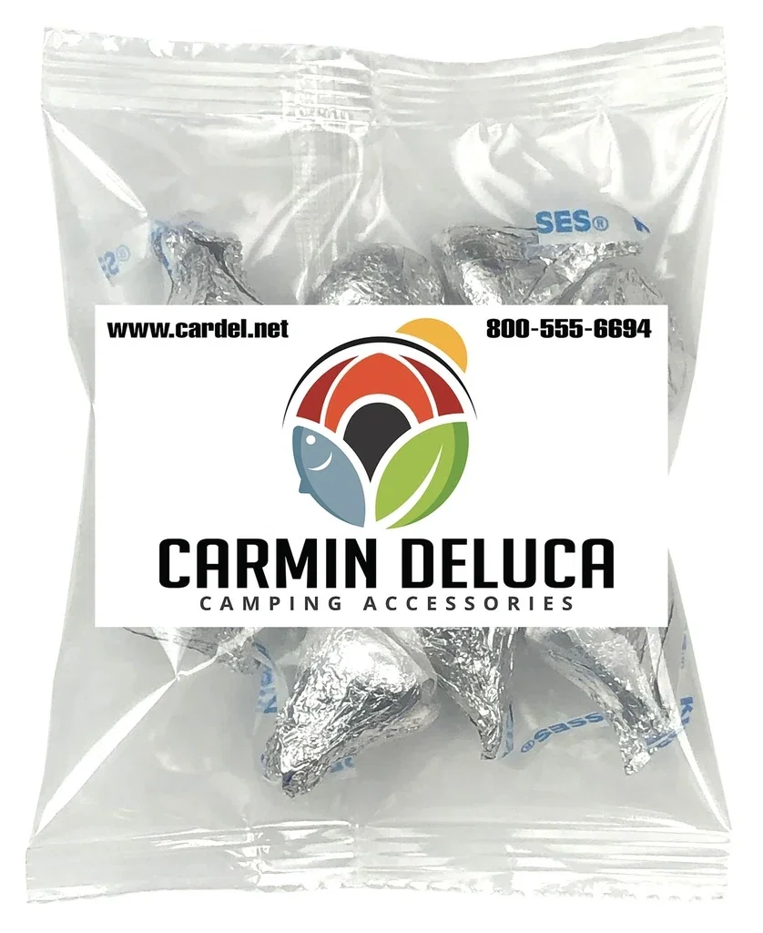 Small Snack Bag with Rectangle Magnet Premium Fill — Candy Fill: Hershey's™ Kisses™