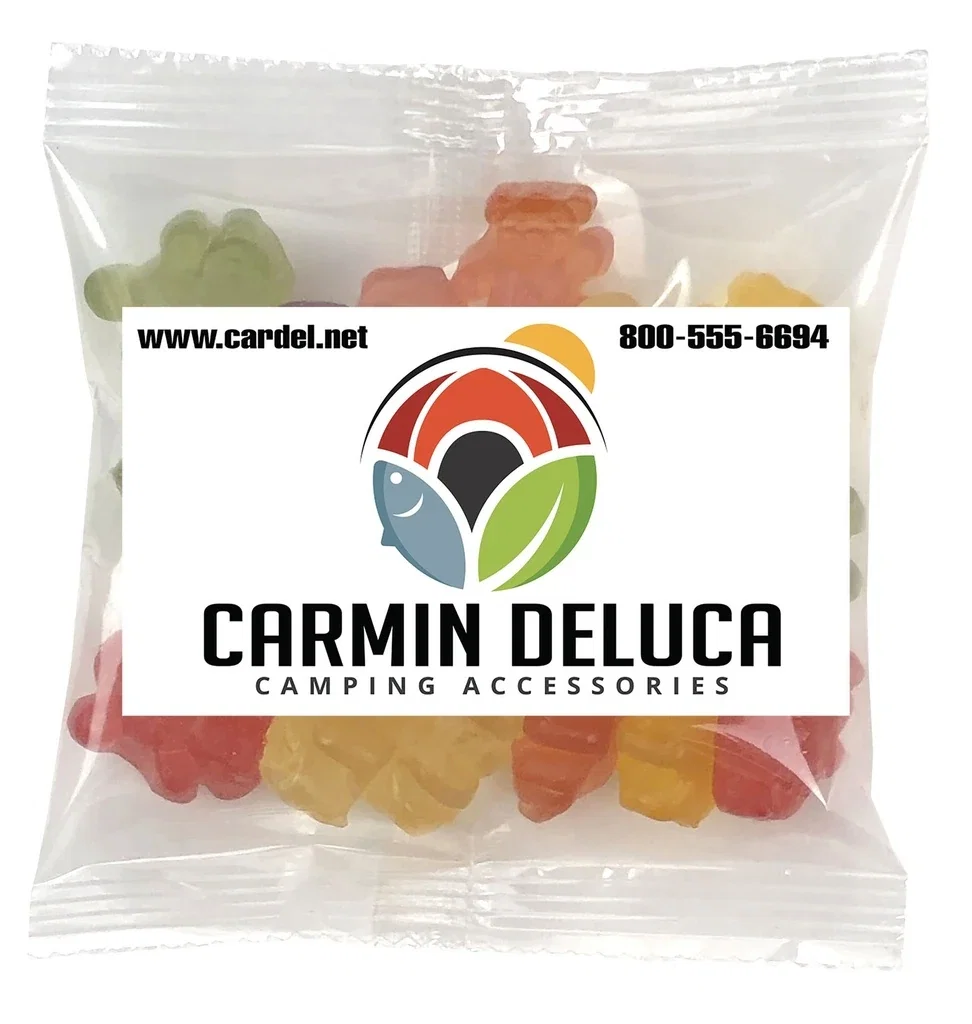 Small Snack Bag with Rectangle Magnet Standard Fill — Candy Fill: Gummy Bears