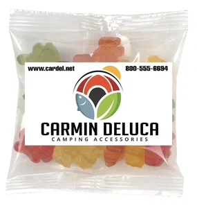 Rectangle Magnet Snack Bag with Standard Candy Fill, 3.5" x 2", Full-Color Imprint