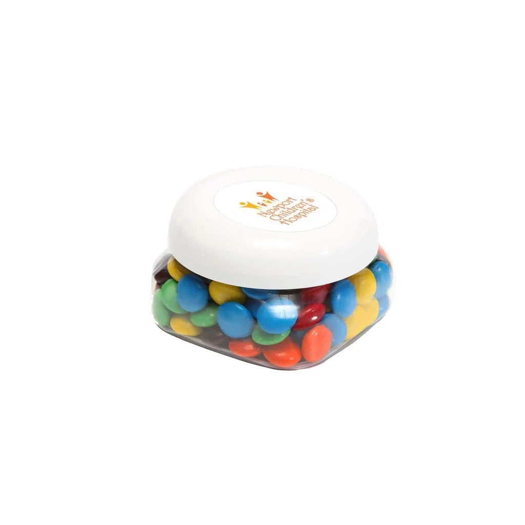 Small Snack Canister Premium Fill — Clear / White,Candy Fill: M&M's™ — view 4