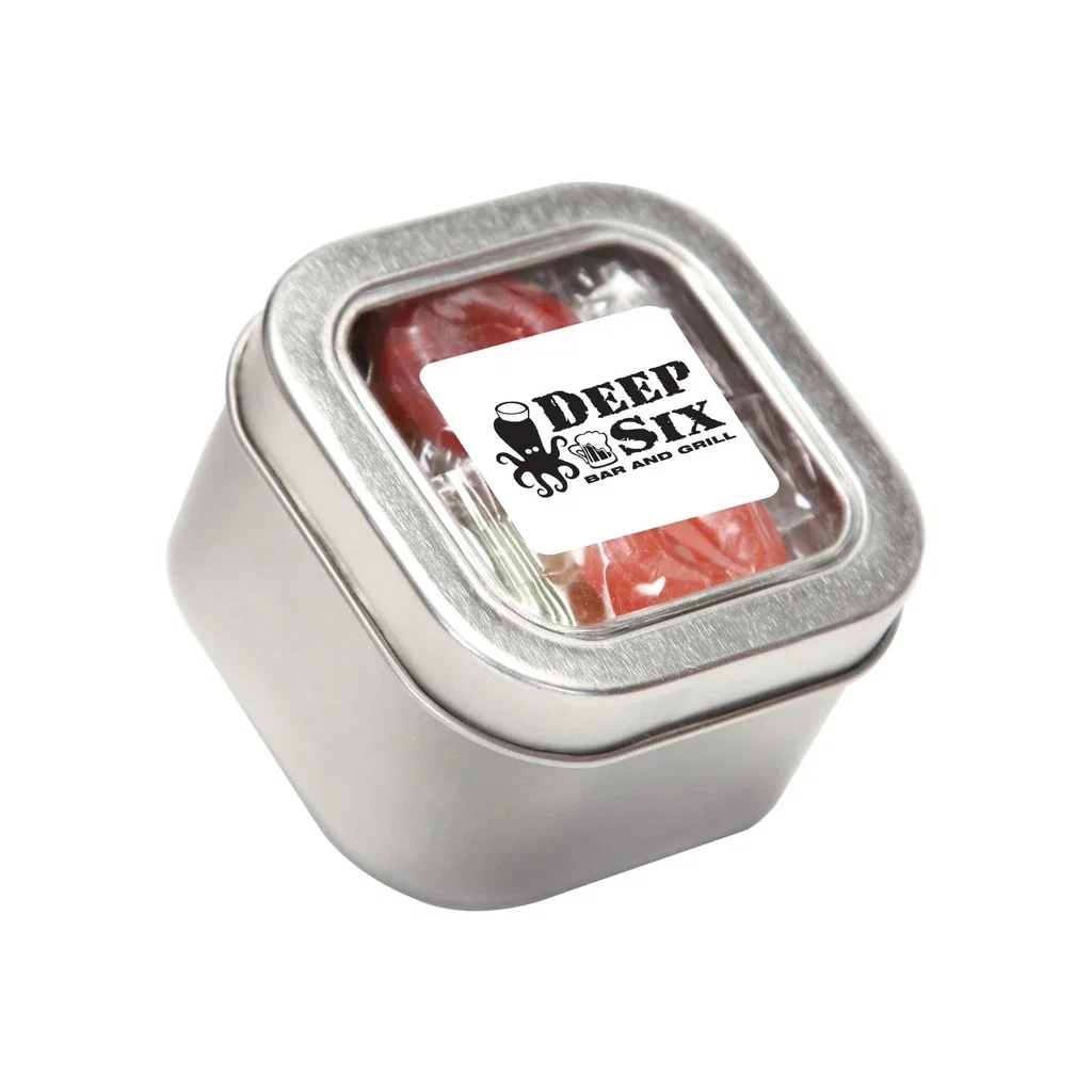 Small Square Window Tin Premium Fill — Silver,Candy Fill: Life Savers™ — view 3