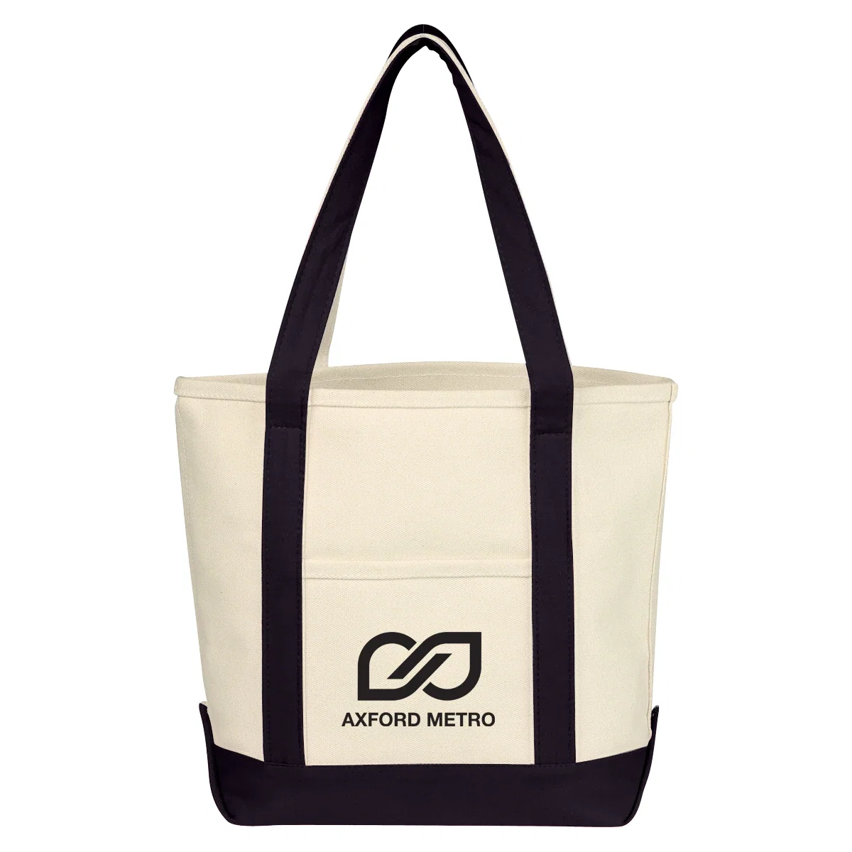 Natural cotton body paired with a darker trim color