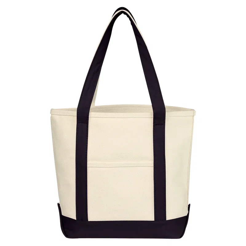 Top opening of the sturdy canvas shopper seen above