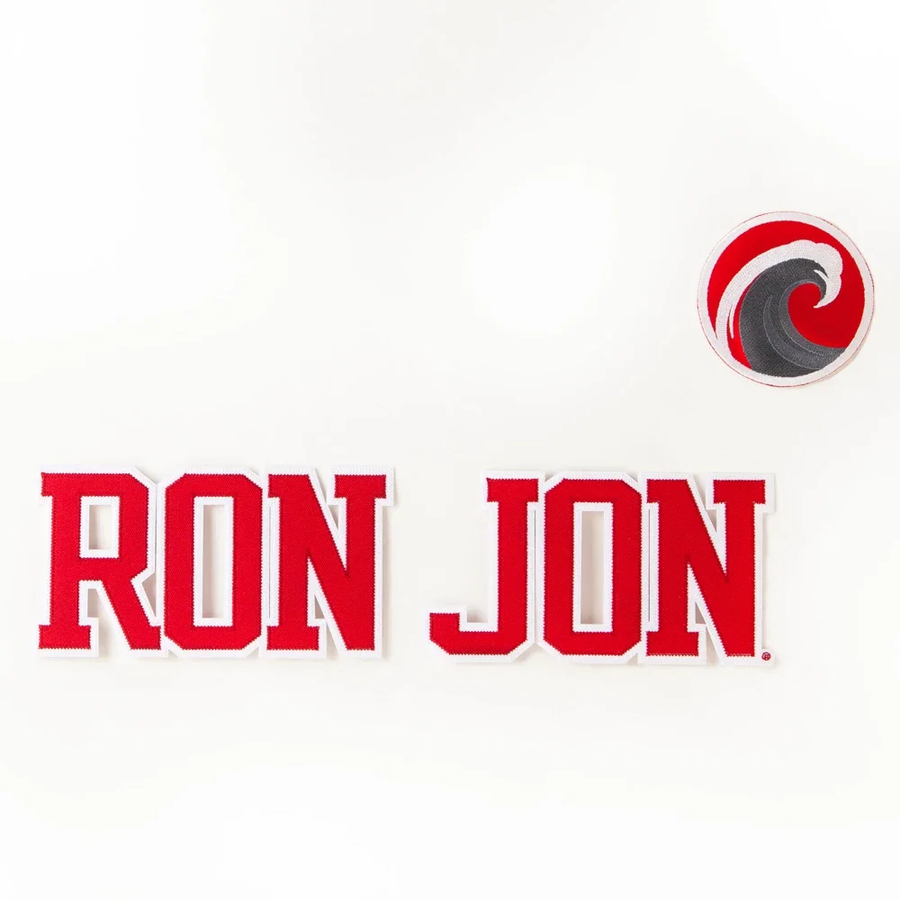 Reverse side of the sew-on patch shown plainly
